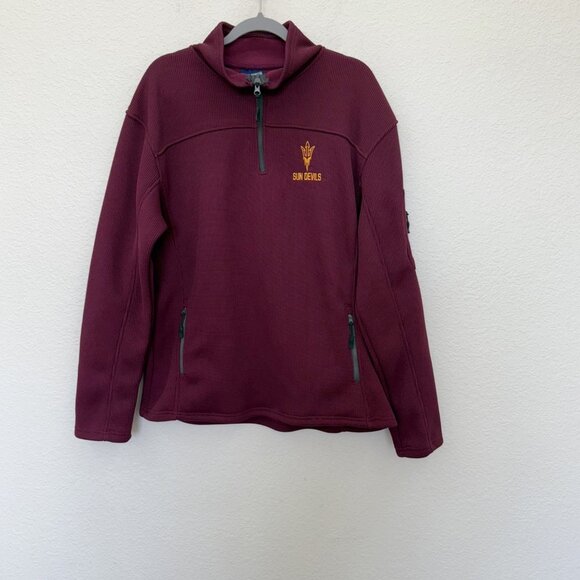 Campus Heritage Arizona State Sun Devils College 1/4 Zip Pullover Shirt Mens XL - Picture 1 of 9